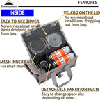 CAMPINGMOON 13.8-inch Bottom Waterproof Outdoor Camping Tent Stakes Hammer Multi-Container Storage Bag B-150C