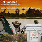 NuManna Triple Pack Freeze-Dried 3 Vegetables Buckets 300 Servings Contains Peas, Green Beans & Broccoli | Non-GMO, No Preservatives, No MSG Camping & Emergency Survival Food with 25 Years Shelf Life