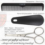 3 Swords Germany - brand quality 10 piece manicure pedicure grooming kit set for professional finger & toe nail care tweezers file clipper fashion leather case in gift box, Made by 3 Swords (02570 )