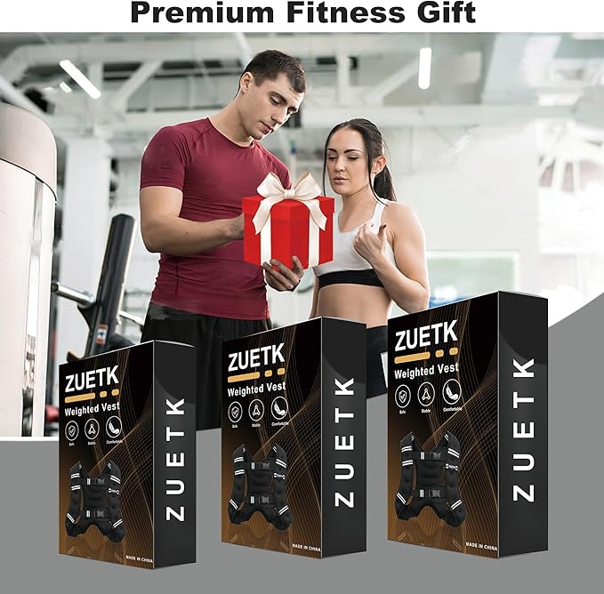 Weighted Vest, 6lb/8lb/12lb/16lb/20lb/25lb/30lb Weight Vest with Reflective Stripe, Weighted Vest for Men Women Workout Equipment for Strength Training, Running, Jogging, Fitness, Weight Loss