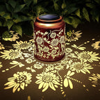 Hyrion Sunflower Solar Lanterns Outdoor Waterproof Metal Hanging Lights, Garden Decor Gifts for Women, Mom, Grandma Solar Decorations for Yard, Patio, Backyard, Porch, Lawn, Walkway, Tabletop