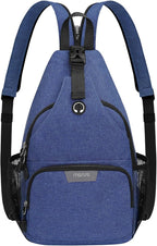 MOSISO Sling Backpack Travel Hiking Daypack, Crossbody Convertible Sling Bag with Front Pocket One Shoulder Chest Bag