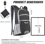 Seektop 20L Hiking Backpack Ultra Lightweight Waterproof Travel Backpack Packable Small Outdoor Bag Foldable Day Pack for Women Men