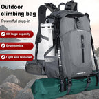 FENGDONG 40L Waterproof Lightweight Hiking,Camping,Travel Backpack for Men Women Gray