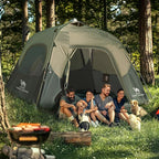 CAMEL CROWN Instant Tents for Camping 4-6 Person Tent Waterproof Easy Setup Sets Up in 60 Seconds Backpacking Tents with Carry Bag for Outdoor Hiking