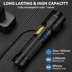 Flashlight Rechargeable 99,000 High Lumen - 2 Pack LED Flash Light with COB, 7 Modes Powerful Handheld Flashlight for Home, Camping (2)