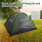 1/2/3/4 Person Tents Waterproof&Windproof Family Tents Camping-Tent,Lightweight Portable Pop Up Tent for Camping,Hiking,Mountaineering or Beach Easy to Set Up Adventures Carry Bag