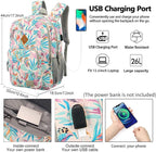 KEOFID Classic Laptop Backpack for Men and Women - Anti-Theft with USB Charging, Water Resistant, 15.6" Laptop Compartment, 1-Year Warranty