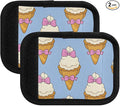 Ice Cream Blue Bowtie Luggage Handle Wrap for Suitcase Luggage Tags Handle Covers Identifiers Soft Decorations Travel Accessories 2 Pack