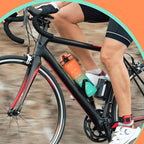 OLDLEY 25 oz Water Bottle, Motivational Water Bottle with Time Marker, Sports Water Bottle With Strap, Leakproof & BPA Free Large Water Bottles for School, Gym, Travel, Outdoor, Tritan,Orange&Green