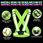 Macarrie 30 Pcs Reflective Running Vest Multicolor Adjustable High Visible Reflective Vests for Men Women Bulk Night Running Walking Jogging Cycling Outdoor Activity