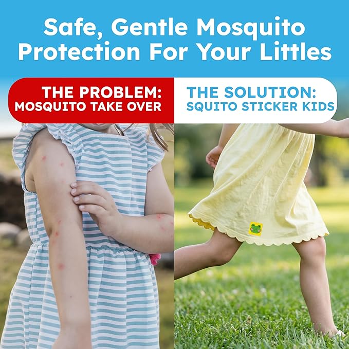 BugMD Squito Stickers Mosquito Repellent Patch Stickers for Kids (390 Patches), Safe & Effective Insect Repellent Patches for Toddlers, Kids, Camping, Beach & Outdoor Essentials