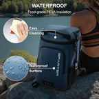 Backpack Cooler Insulated Leak Proof 33/49 Cans, 2 Insulated Compartments Thermal Bag, Portable Lightweight Beach Travel Camping Lunch Backpack for Men and Women