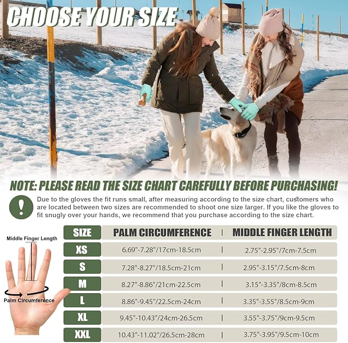 Pixel Panda Winter Gloves for Men Women Warm Touchscreen Gloves for Cold Weather Thin Water-Resistant Windproof Non-Slip Gloves for Cycling, Driving, Running, Hiking