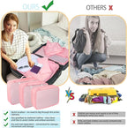 10 Pcs Set Packing Cubes - Travel Packing Organizers, Expandable Suitcase Organizer, Luggage Organizer Bags