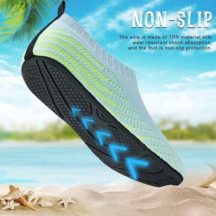 ANLUKE Womens Mens Water Shoes Barefoot Quick-Dry Aqua Socks for Beach Swim Surf Water Sport