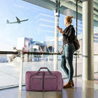 Vomgomfom Travel Duffle Bag for Men,65L 85L 115L Foldable Travel Duffel Bag with Shoes Compartment Overnight Bag for Men Women