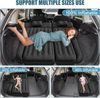 SUV Air Mattress Double-Sided Flocking Car Mattresses for Car Bed, Travel Camping Sleeping Bed with Air Pump 2 Pillows