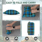 Camping Pillow Shredded Memory Foam Travel Pillows for Sleeping Compressible Lightweight Camp Pillow Washable Backpacking Pillow for Camping & Hiking Firm Supportive Small Pillow for Travel