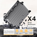 Krute Luggage Set 2 Pieces 20 28 Inch Aluminum Frame Carry on Luggages TSA Lock No Zipper Checked Suitcase with Spinner Wheels Lightweight PC Shell Hardside Suitcases