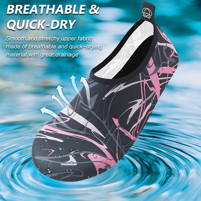 Deevike Water Shoes for Women Men Barefoot Quick-Dry Aqua Socks Slip-on for Beach Swim Surf Yoga Exercise