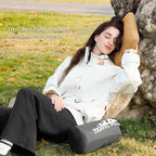 Travel Pillow Memory Foam Pillows, Camping Pillow-Compressible Medium Firm, Breathable Cover, Ideal Backpacking Hiking, Bed Pillows, Airplane and Car (Apricot Yellow, M)