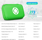 Car-Home Survival First-Aid Kit Emergency-Kit - Green 273Piece Equipment Travel Supplies First Aid Set Home Essentials Camping Hiking YIDERBO