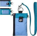 Minimalist RFID Blocking Small Wallet with ID Window,WaterResistant Zip Id Case Wallet with Lanyard Keychain for Cards,Cash,Travel,Women,Men