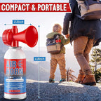 3 Pack Large Air Horn for Safety 3.5oz, 122dB Very Loud Marine Air Horn for Boat, Coast Guard Approved, Great for Boat & Marine Safety, Sporting Events, Travels, Hiking (Red)