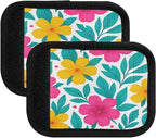 4 Pack Flowers Luggage Handle Wrap, Detachable Luggage Tag, Neoprene Suitcase Wrap with Comfort Grip & Bright Identifier for Suitcase, Travel Bag, Sports Bag