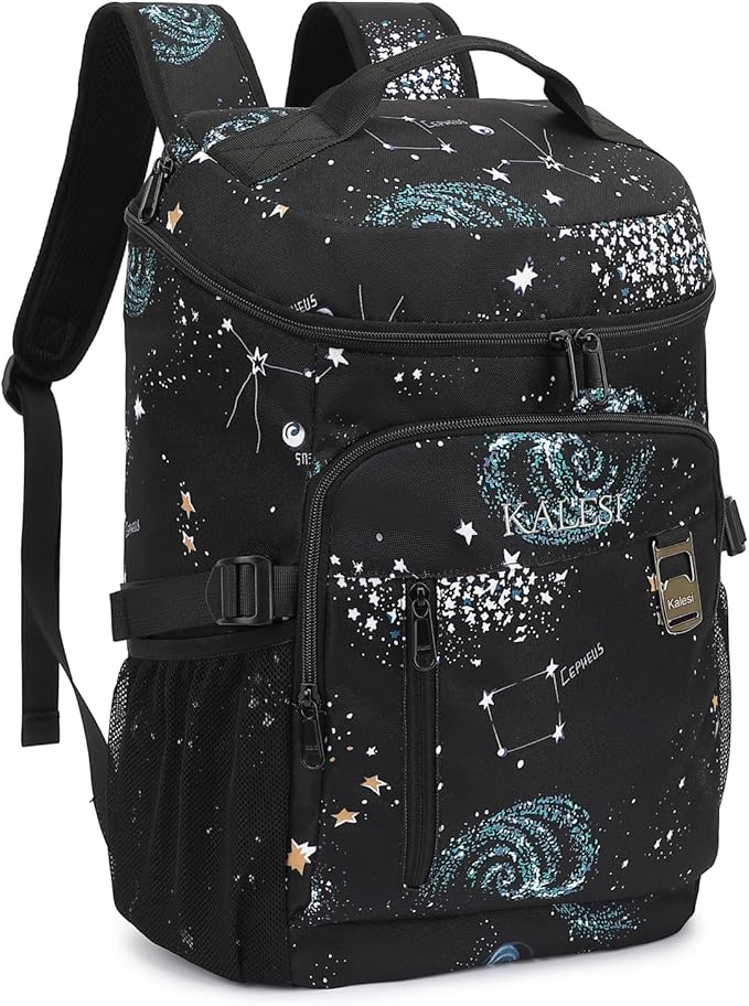 Kalesi Cooler Backpack 36 Cans Lightweight Insulated Backpack Cooler Leak-Proof Travel Camping Lunch Backpack Outdoor Cutlery Backpack for Men and Women