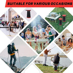 Upgraded Camping Folding Stool with Carrying Straps Lightweight Yet More Sturdy with Load Capacity 450lbs Portable Collapsible Retractable for Camping Fishing Hiking BBQ（Red-Black）