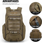 Mardingtop Tactical Molle Backpack for Men - 28L EDC Hiking & Motorcycle Backpack