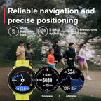SUUNTO Run Running GPS Sports Watch with Silicone Strap, 1.32" AMOLED Touchscreen w/Crown Button, Wrist Heart-Rate & Sleep Health Tracking, Lime