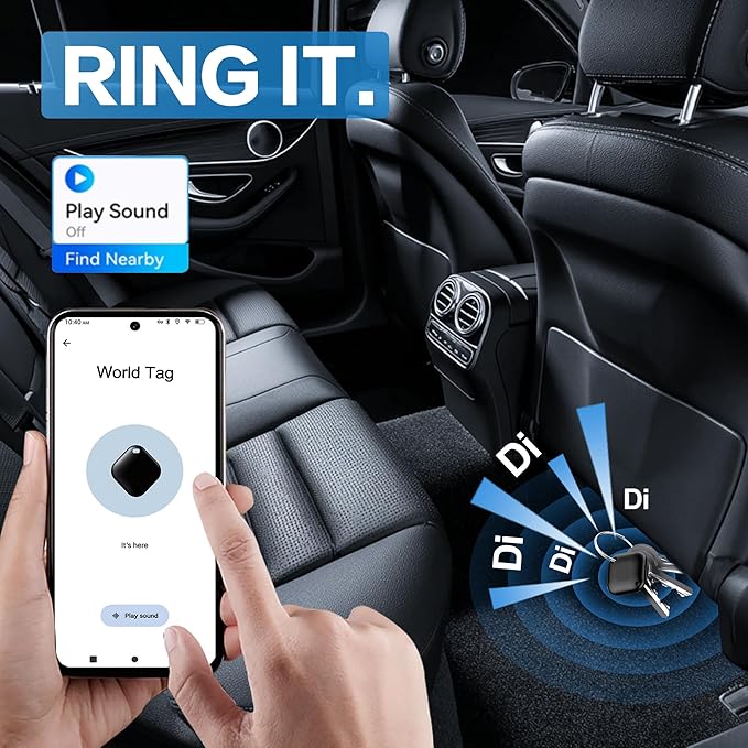 Tracker Tag for Android, Luggage Tracker with Case, Works via Google Find Hub App, Bluetooth Tracker Item Finder for Key, Backpack, Travel and Commute (2 Black 2 White, 4 Pack) (4 White)