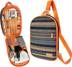 Camping Cooking Utensils Set - Camping Utensil Set Car Camping Cooking Essentials Gear for Camp Kitchen Cooking and Grilling, Stainless Steel & Silicone Ideal Gift for RV Tent Camper