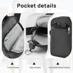VADOO Sling Bag for Men Women, Anti Theft Crossbody Shoulder Bag with Zipper Lock, RFID Blocking & Waterproof for Travel