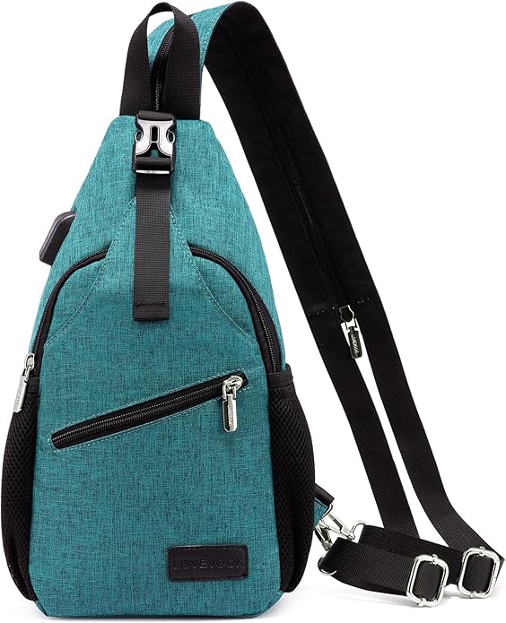 LOVEVOOK Sling Bag for Women Casual Daypack Nylon Crossbody Sling Backpack Travel Shoulder Bag Hiking Daypack
