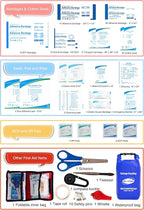 Waterproof First Aid Kit Roll Top Boat Emergency Kit with Waterproof Contents for Fishing Kayaking Boating Swimming Camping Rafting Beach Blue