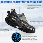 Spikeless Ice Cleats,Anti-Slip Snow Winter Traction Grips Crampoms for Slick Wet Surface Indoor Outdoor Use Ice Shoes Grippers Rubber Tread Overshoes