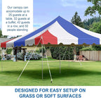 Party Tents Direct 20'x20' Weekender Canopy Pole Tent - Easy Up Canopy Tent with 80 Person Capacity - Outdoor Canopies for Parties, Weddings, & Events (Red, White and Blue)