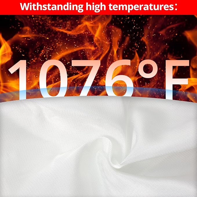 SecuCaptain Emergency Fire Blanket for Home - 2 Pack 47.2"x71" X-Large Flame Retardant Blankets with Fireproof Tabs for House Camping Kitchen Fire Protection Survival Safety