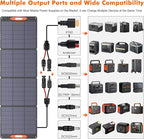 N-Type 16BB 200W Portable Solar Panel for EF/Jackery/Bluetti/Anker Power Station 20V Foldable Solar Panel 25% High Efficiency IP68 Waterproof for Outdoor Trip RV Camping Blackout Off Grid