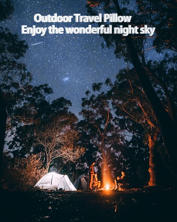 Camping Pillow, Small Pillows for Chair, Memory Foam Travel Pillow for Sleeping with Cool & Breathable Washable Cover Ideal for Travel, Hiking, Airplane and Car - Dark Grey