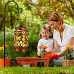 Solar Lanterns Outdoor Waterproof Garden Decor Mothers Day Gifts for Mom Women Birthday Gifts Ideas Metal Bird Decorative LED for Patio Pathway Landscape Walkway Terrace Balcony Lawn Yard (Butterfly)