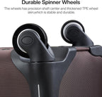 Hanke 3 Piece luggage Sets Softside Expandable luggage with Spinner Wheels TSA Lock,Travel Lightweight Luggage Sets,Coffee