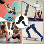 Airacker Ankle Athletic Running Socks Cushioned Breathable Low Cut Sports Tab Socks for Men and Women (6 Pairs)