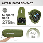 MARCHWAY Ultralight Folding Tent Camping Cot Bed, Portable Compact for Outdoor Travel, Base Camp, Hiking, Mountaineering, Lightweight Backpacking (Army Green)