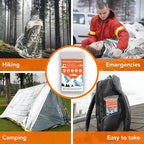 10 Pack Emergency Thermal Blanket Survival, Mylar Blankets for Outdoor, Space Blanket, Silver Foil for Survival, Survival Kit Camping Blankets, Body Warmer, First Aid, Hiking 84” x 52”