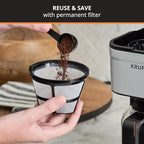 KRUPS Simply Brew Coffee Maker with Pause & Brew, Keep Warm and Reusable Filter